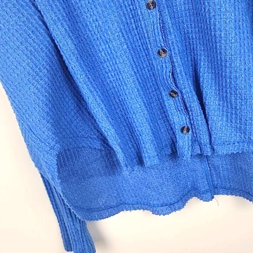 Out from under womens xs ribbed long sleeve oversized shirt button down boho - Picture 2 of 6